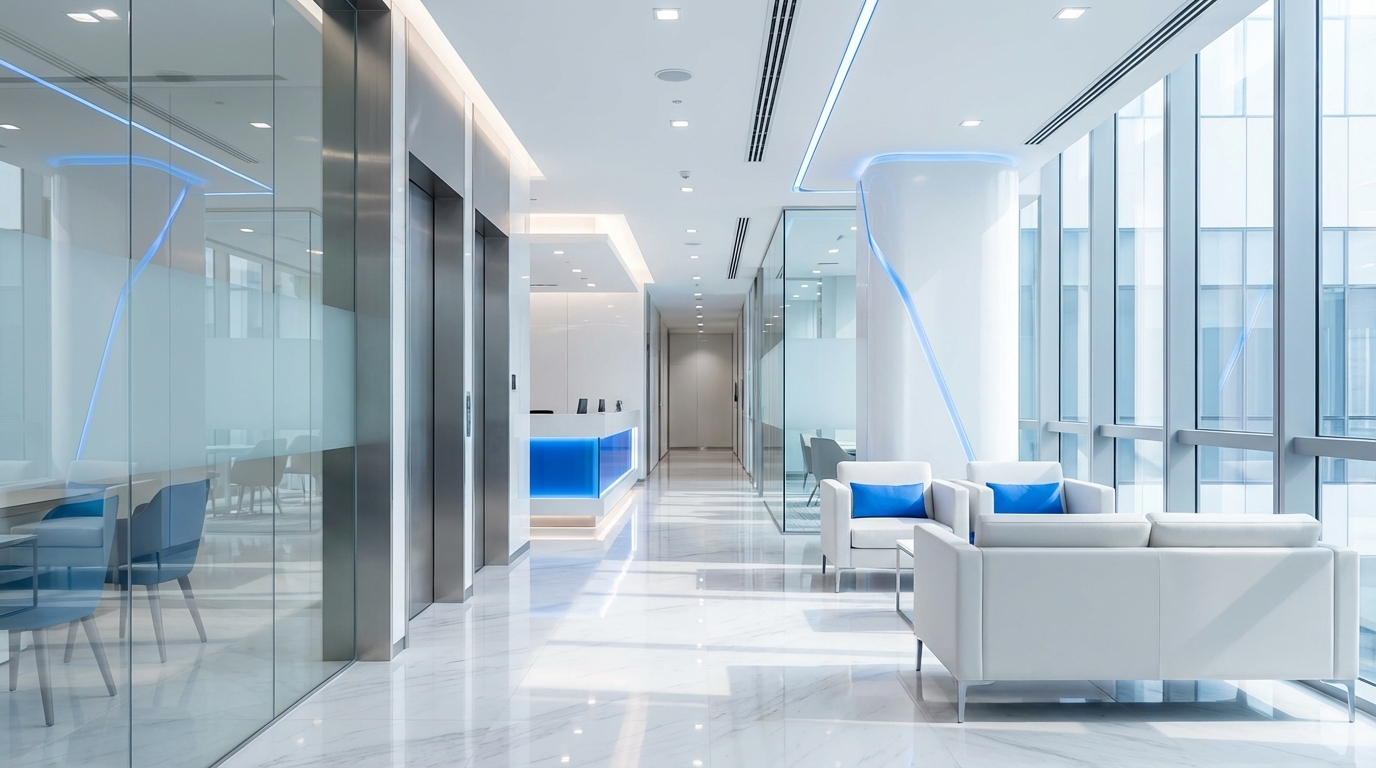 의료 시설 실내 배경